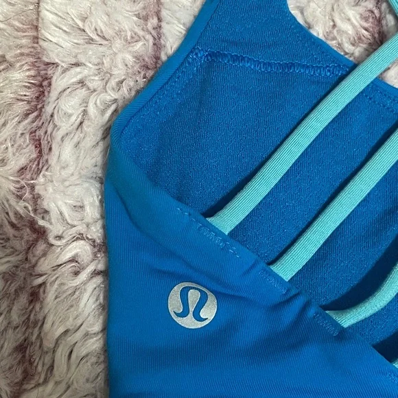Poolside Blue Lululemon Free to be Wild Bra - Picture 3 of 4